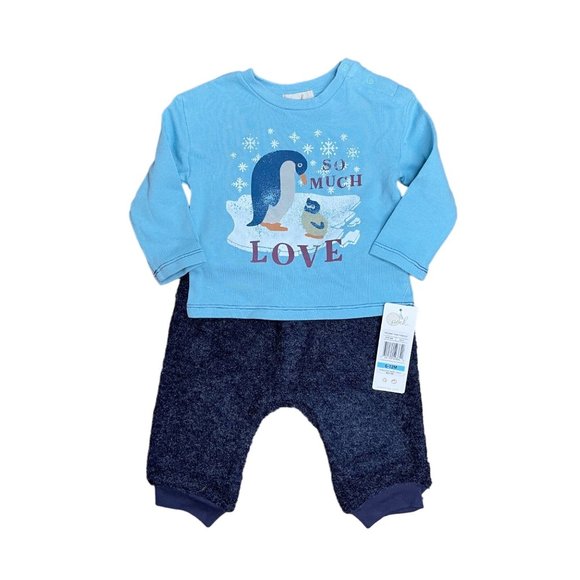 NEW Peek So Much Love Winter Penguin Outfit - Pants & Top - Picture 1 of 6